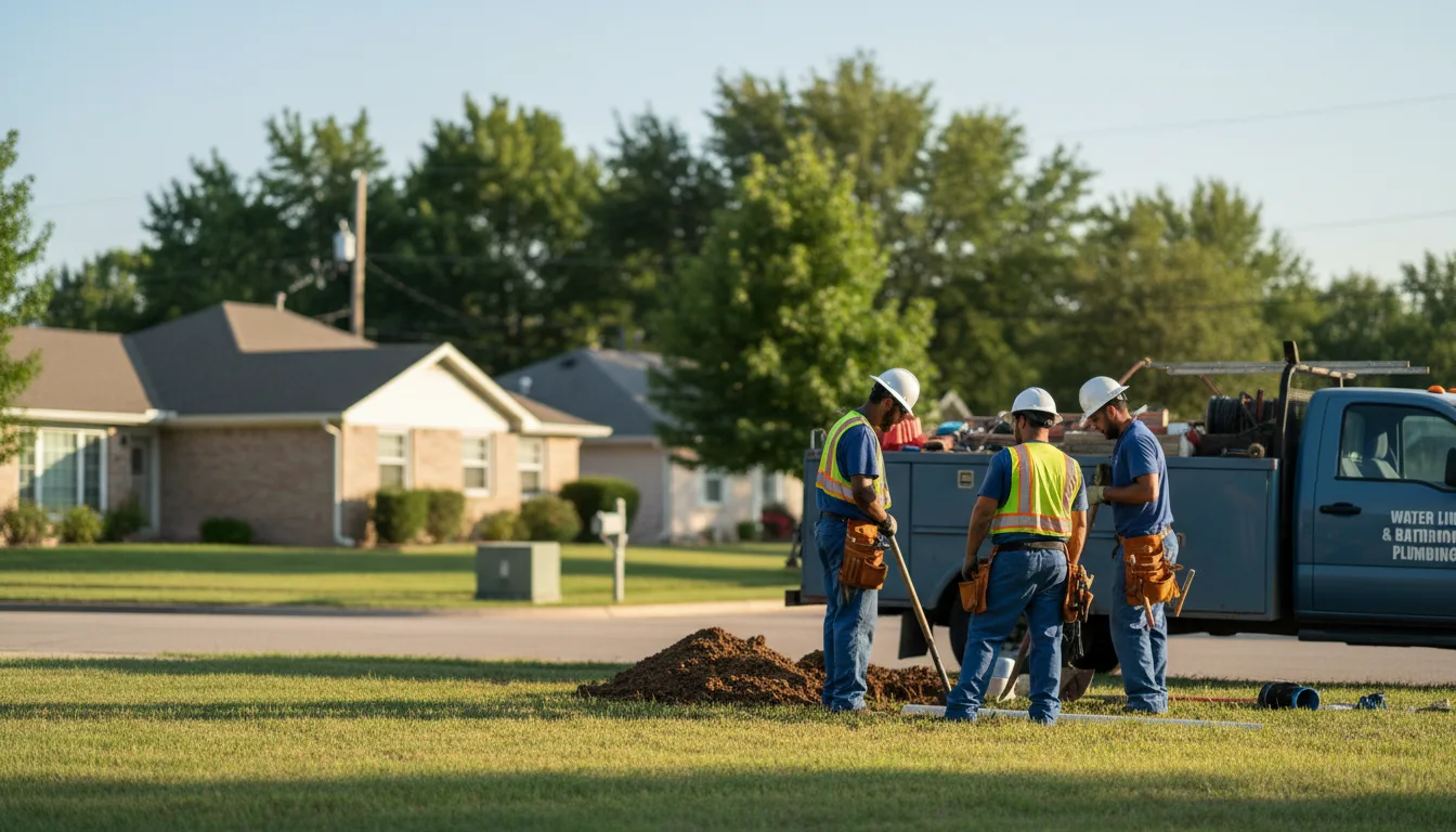 Residential water line and bathroom plumbing service in Eureka, MO